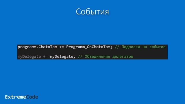Делегаты и события на практике