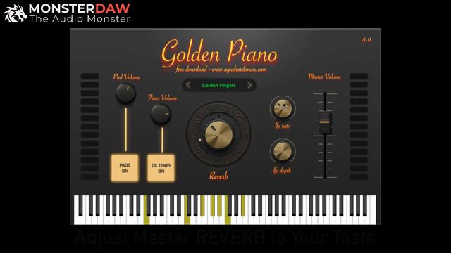 FREE PIANO VST - Demo Sound of GOLDEN PIANO VST | www.MonsterDAW.com