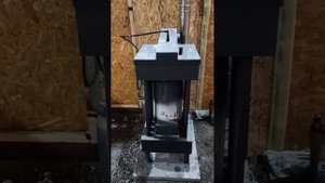 Печь с наддувом воздуха на отработке