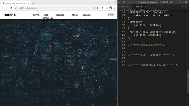 Learn How To Make Drop down Menu Using HTML And CSS only!