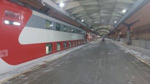 Отправление ЭП2К-232 с двухэтажным поездом №005/006 Москва - Санкт-Петербург!