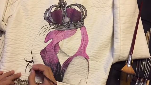 Роспись кожанки "Queen" смотреть онлайн