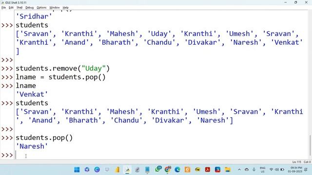 Python List Manipulation: Remove, Insert, Pop Methods, and the 'in' Keyword Explained