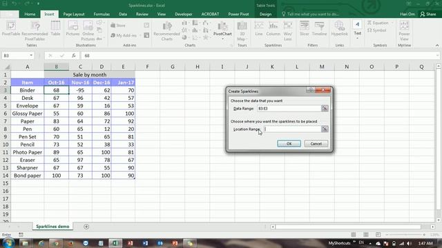 Sparklines in MS Excel 2016 (in Hindi) смотреть онлайн