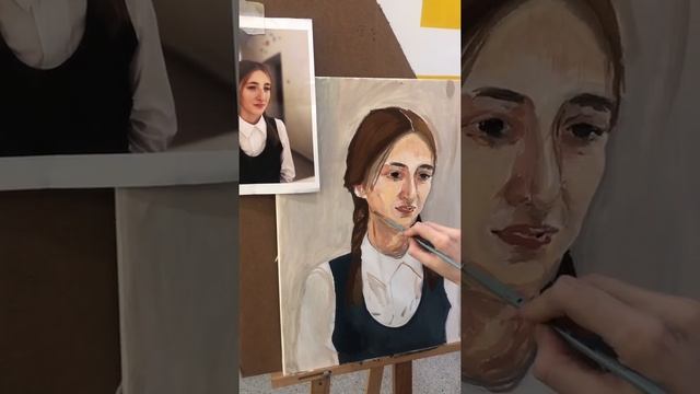 Видеоурок по академической живописи: рисуем голову натурщика, часть 3