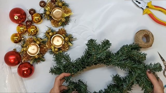 # 87  Три простых варианта новогоднего декора из товаров Фикспрайса, Пятерочки, Посуда-центр