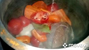 Тушёная говяжья рулька в пиве с овощами, привет афганский казан. Пальчики оближешь