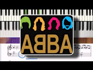 ABBA Dancing Queen piano score - простая версия для фортепиано