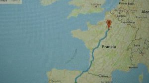 Cálculo de la distancia entre Madrid y Paris