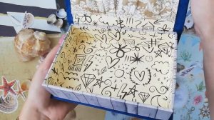 Скрапбукинг. Подарочная коробочка (морская тема)