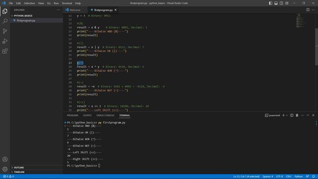 [10] Python Basics: Bitwise Operators