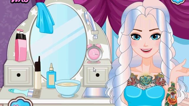 Elsa Tattoo Removal Makeover (Фрозен Эльза - Татуировки и Макияж) - Мультики для девочек смотреть онлайн