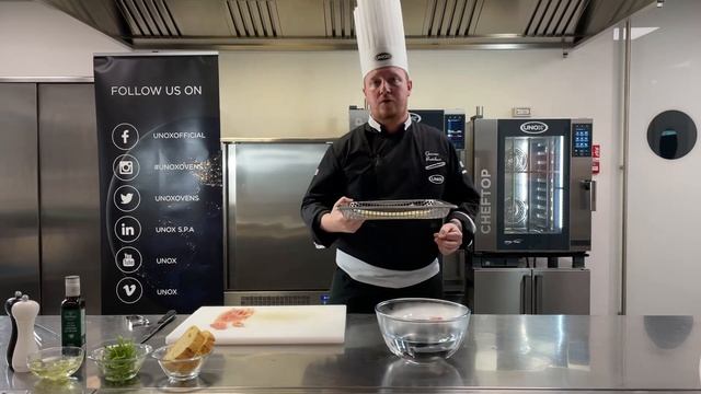 Asparagus and smoked cured ham roll with soft boiled egg, parmesan cheese sauce and tosted bread. смотреть онлайн