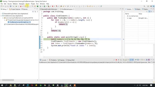 Linear search implementation in java - Most important question asked in java