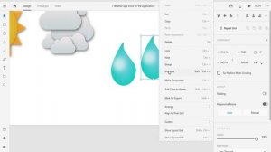 Light Rain Assets Weather icon creation in Adobe XD | Weather app UI creation in Adobe XD Part 3