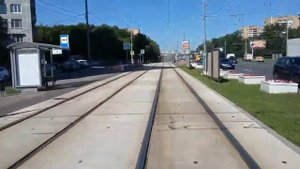 Глазами водителя трамвая. Москва. Маршрут 6. От м. Сокол до Восточного моста.