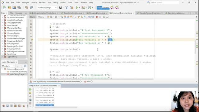 Tutorial Menggunakan Increment dan Decrement (Struktur Penjelasan Contoh Kode) | Belajar Bahasa Jav смотреть онлайн