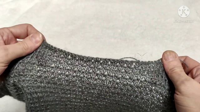 Воздушный свитер-платье в стиле минимализм. Как вязала. смотреть онлайн