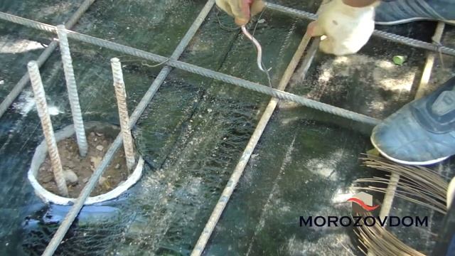 Вязка арматурного каркаса для фундамента
