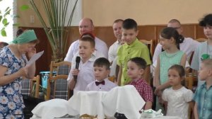 Выступление детей на Троицу.