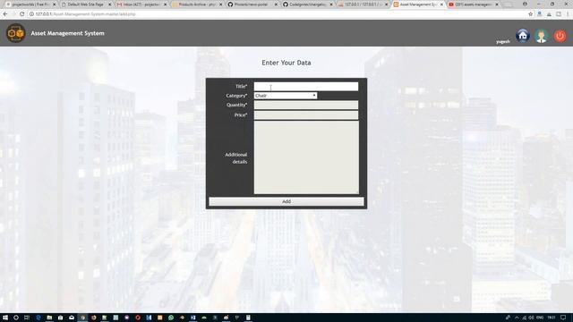 Assets Management system Project in PHP