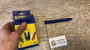 Карандаш для пиломат.,шестигранный, ф12 мм, длина 120 мм, цвет синий, уп. 12 шт, Bleispitz, D-82041