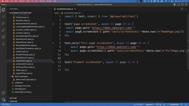 Playwright with Javascript | How to capture Screenshots | Part 29