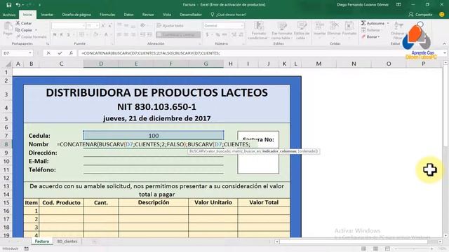 Factura Sistematizada Excel 2016  - Parte 1 смотреть онлайн
