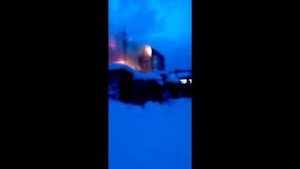 Эвенкия. Тура . Пожар на ДЭС - 3 (ПМК ) .