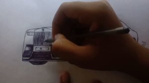 Sketching Rolls Royce phantom (pen sketch) ll ART BY AVNEER ll