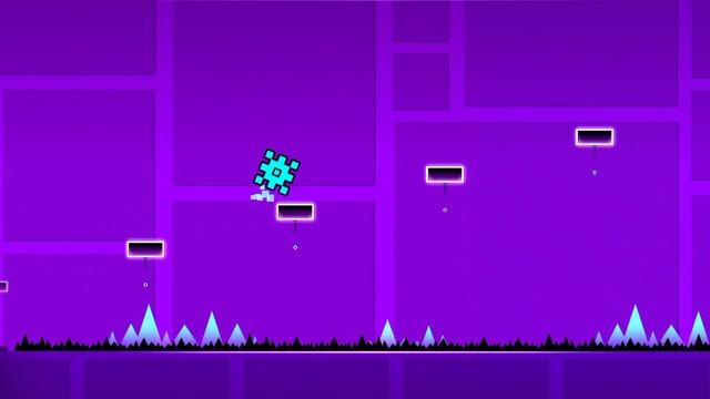 Geometry Dash. Прохожу первый уровень. Думаю заслужил лайк:)