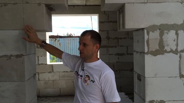 Коттедж из газобетона. Мелкие детали во время постройки дома.
