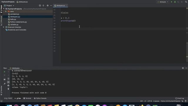 Python3 DataTypes (Basics) смотреть онлайн