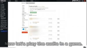 How to create an audio on Roblox 2020