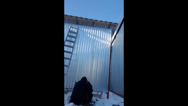 Обшивка навеса профнастилом