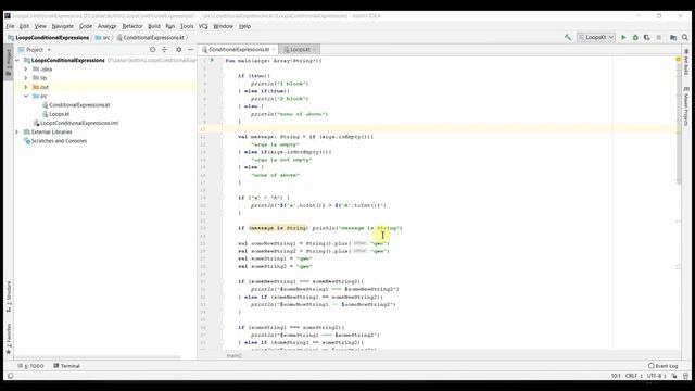 Циклы и условные конструкции. Kotlin. Урок 3