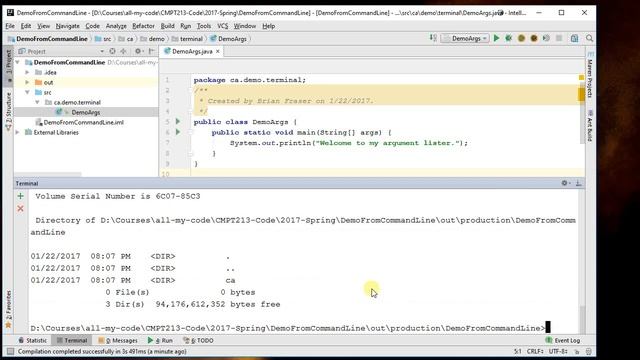 Run Java program from IntelliJ's Terminal смотреть онлайн