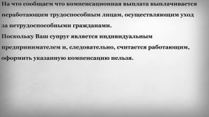 Может ли ИП без дохода оформить выплату по уходу