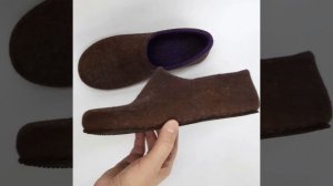 Валяные из шерсти тапочки женские/мужские, ручной работы, автор ЛилиФелт