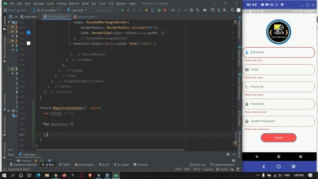 Flutter Registration – api call in flutter to store data to database ( PHP API SCRIPT )