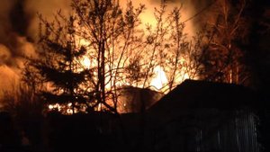 В Подмосковье горят дачи. Кокошкино