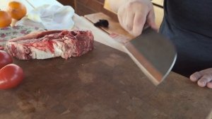 Сравнение Сербского ножа и тяпки для мяса.Обзор.Кузница Династия