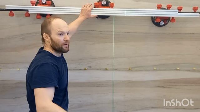 Уладка крупноформатного керамогранита в горизонт! Нанесение клея и подгонка в размер.?
