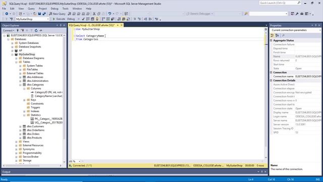 How to complete 7-1 in My Guitar Shop database