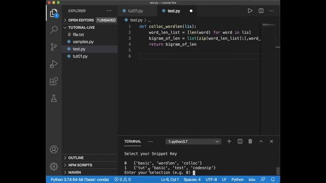Python Package to save your Code snippets - Codesnip