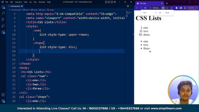 CSS List Properties | List Style Image | List Style Position | CSS for Beginners | SimpliCode