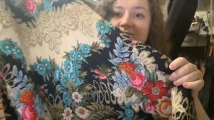 Павловопосадский платок / ЭКСКЛЮЗИВ ! / Павловопосадская шаль "Рябинушка"