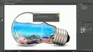 Photo Manipulation | Fish UnderWater Splash in Bulb | Photoshop Tutorial