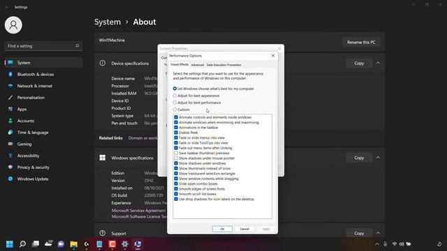 How To Select Visual Effects Settings That Adjust Windows 11 For Best Appearance смотреть онлайн