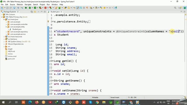 JPA - Table and Primary Key | JPA (Java Persistence API) Tutorial in Hindi | #1